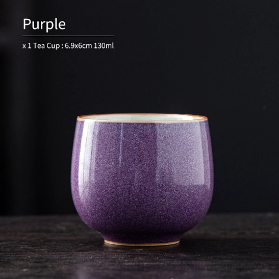purple variant antique Chinese porcelain tea cup full product shot
