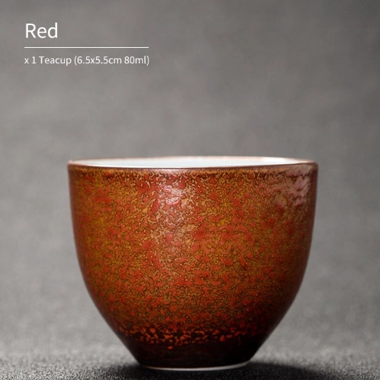 red color authentic traditional chinese tea cup