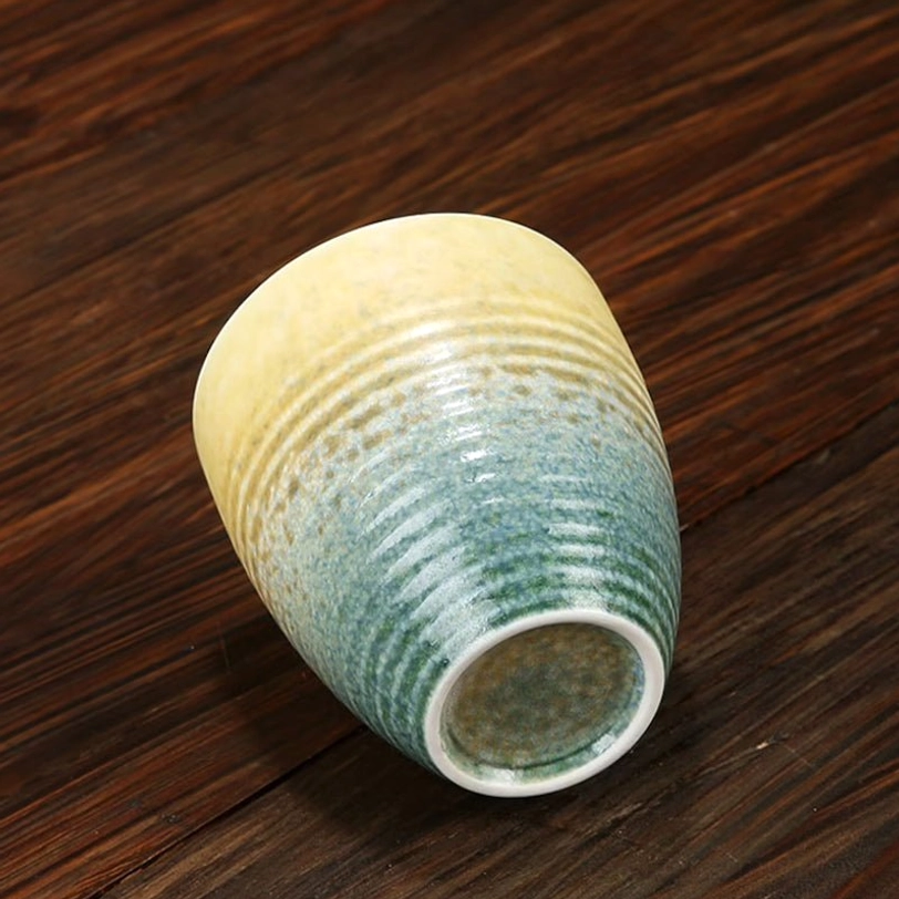side profile of 200ml japanese style ceramic tea cup