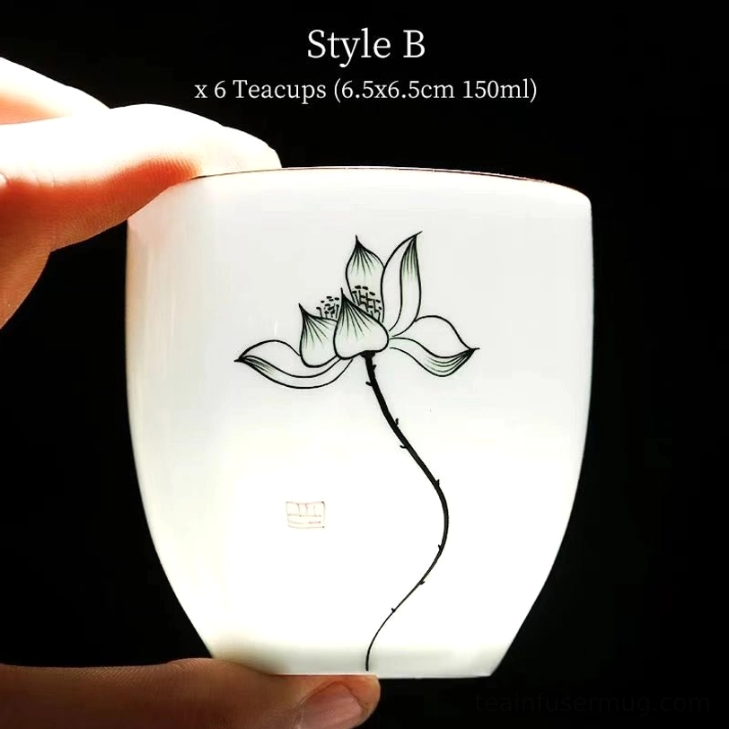 Size comparison of 150ml Chinese Zen tea cup with human hand
