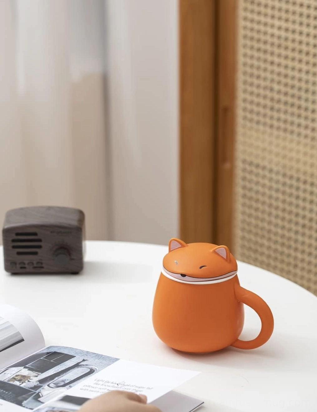 removable stainless steel tea infuser for fox ceramic tea mug