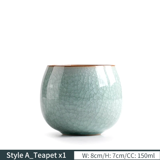 style a rounded 150ml ru kiln ice crackle tea cup