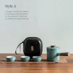 Style A 160ml portable travel kung fu tea set full view