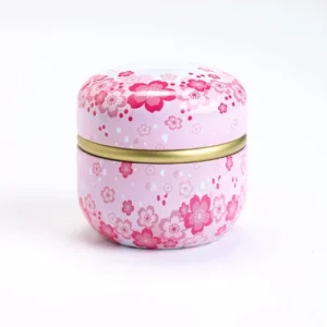 Style A floral sealed matcha tea storage canister