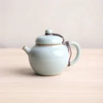 Style A light blue 110ml Chinese ceramic teapot with infuser