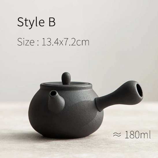 Style B 180ml volcanic rock clay teapot with built-in infuser