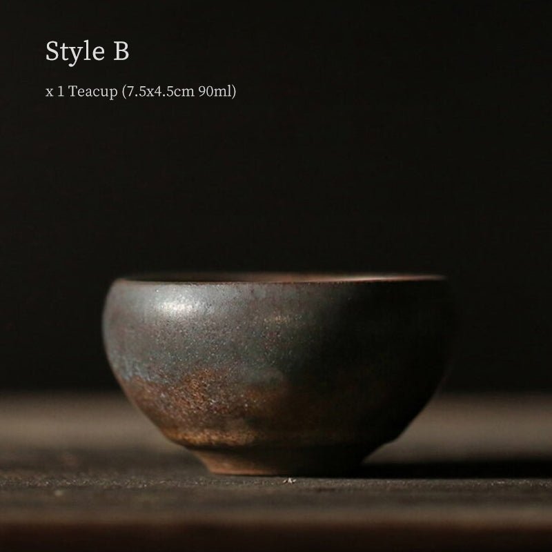 Style B gilded clay tea cup 90ml capacity