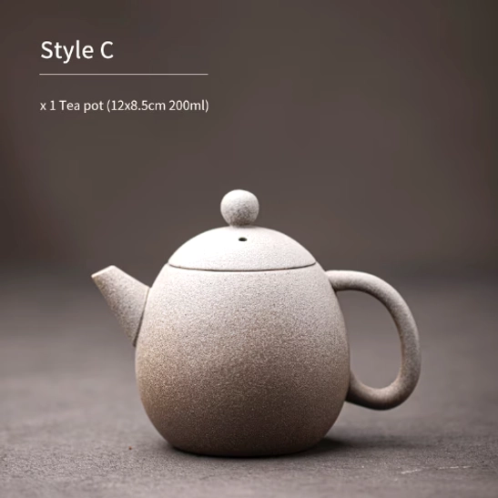 style c soft off-white matte japanese clay teapot 200ml