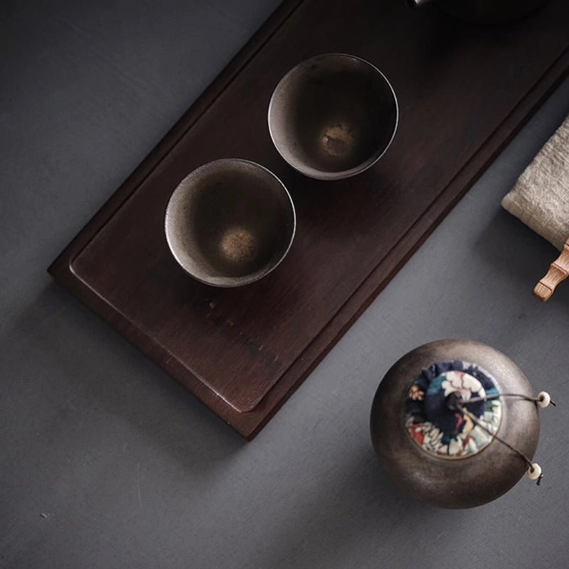 traditional douli shape chinese clay tea cup overall view