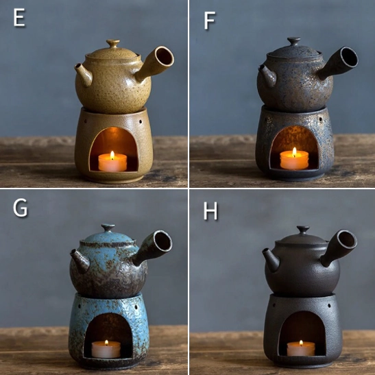 traditional kyusu teapot with warmer for home tea ceremony