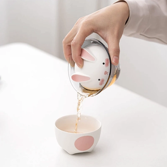 protective padded round travel carrying case for portable tea set