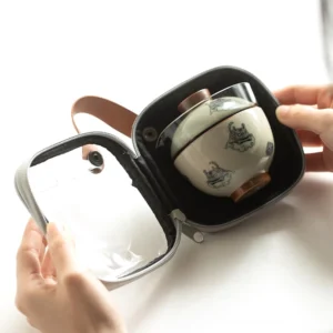 125ml portable travel tea set complete with storage bag