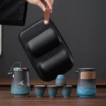 full complete 300ml travel kung fu tea set with carrying bag