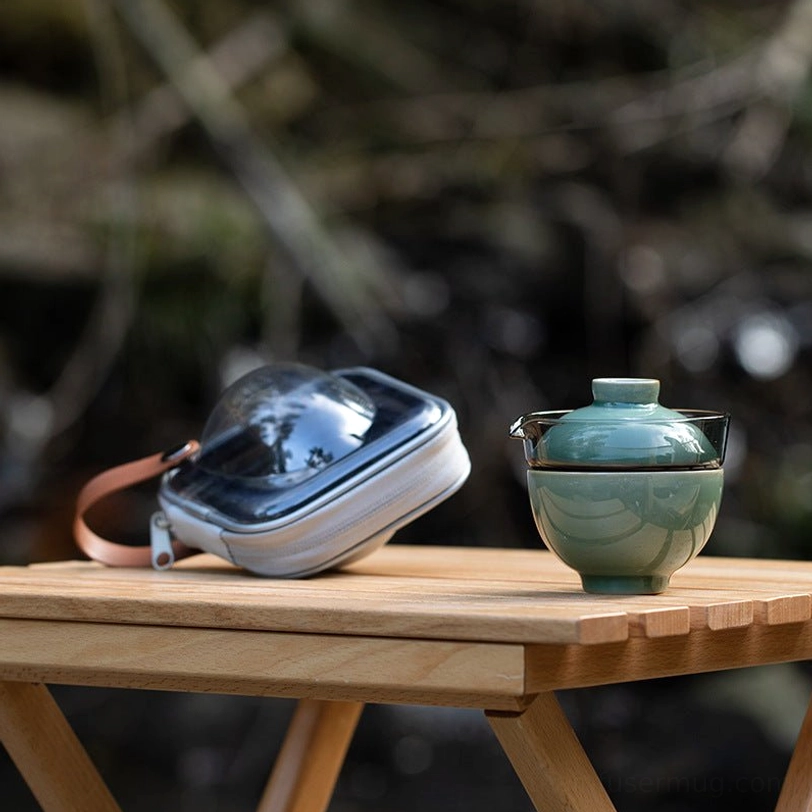 Longquan celadon tea cup of portable travel tea set