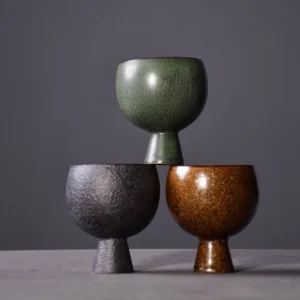 vintage black chinese ceramic tea cup set 90ml