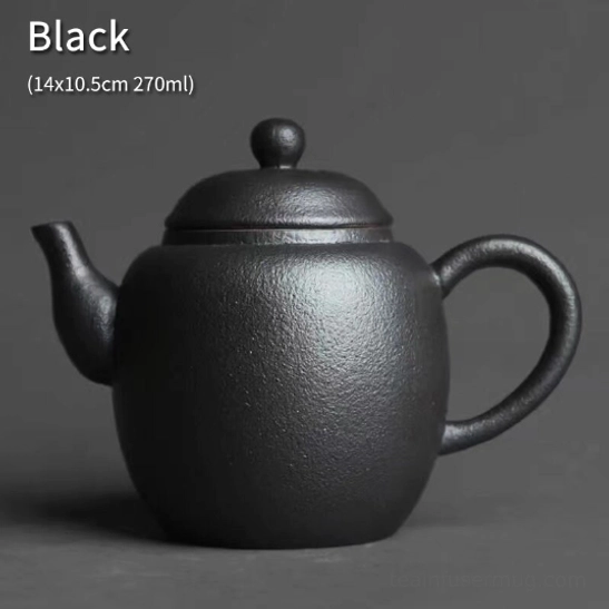 black variant vintage ceramic teapot 270ml