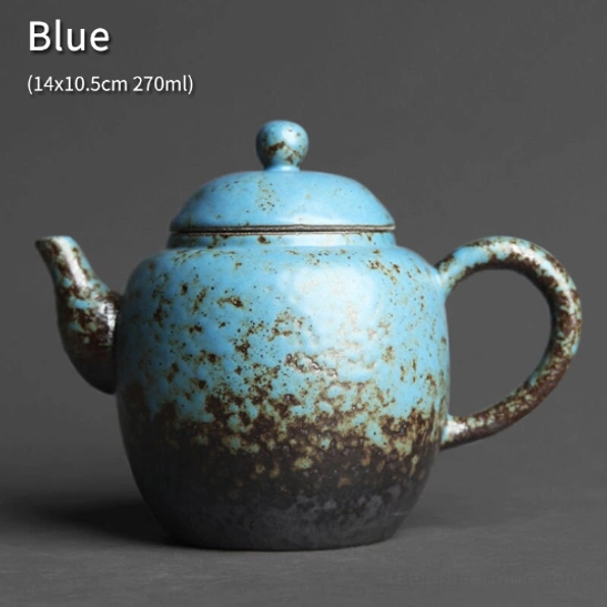 blue variant vintage ceramic teapot 270ml
