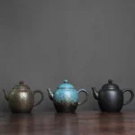 full product view vintage ceramic teapot with infuser 270ml