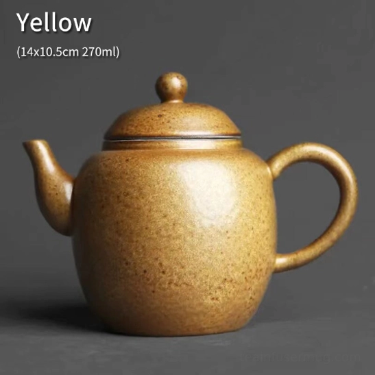 yellow variant vintage ceramic teapot 270ml