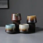 vintage kiln change chinese ceramic tea cup 210ml full view