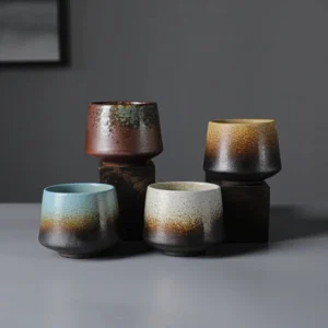 vintage kiln change chinese ceramic tea cup 210ml full view