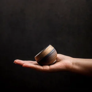 collection of vintage chinese clay tea cups for gongfu tea