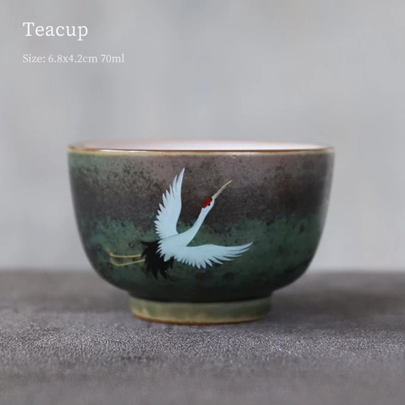 70ml small vintage chinese kung fu tea cup with rustic glaze