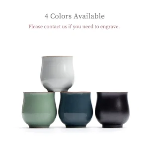 vintage chinese porcelain tea cup 100ml with four color options