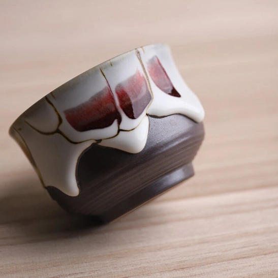 wabi-sabi japanese tea cup base view showing foot ring