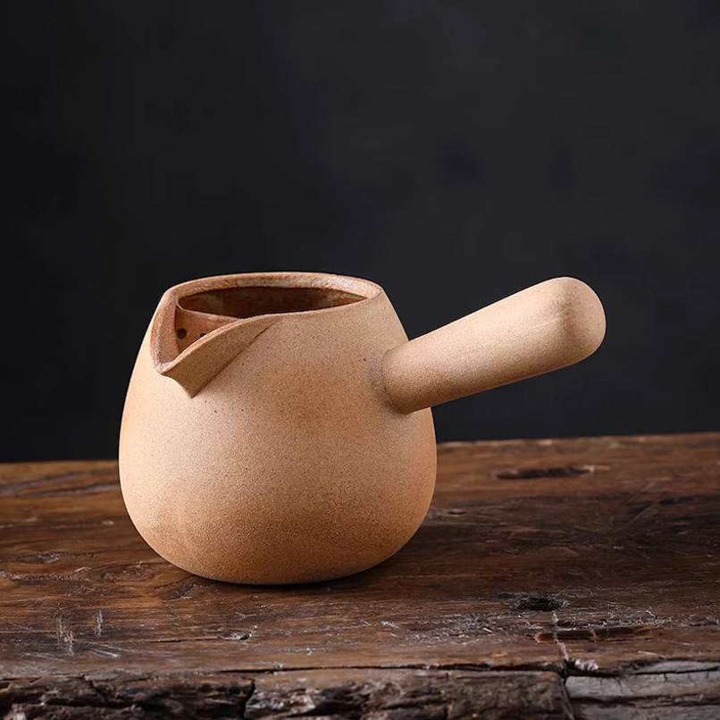 yellow variant 700ml ceramic kyusu teapot with side handle